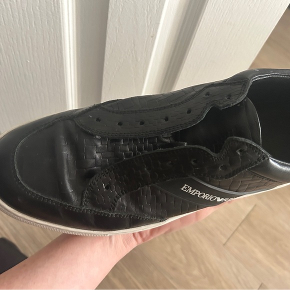 EMPORIO ARMANI LEATHER TRAINERS - Picture 6 of 7
